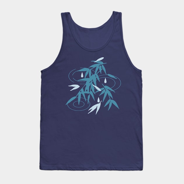 Water Drops From Bamboo Leaves Tank Top by FlinArt